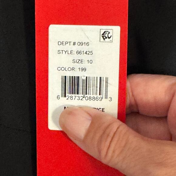 New NWT Carmen Marc Valvo Infusion Black Maxi Dress Size 10 - Picture 13 of 13